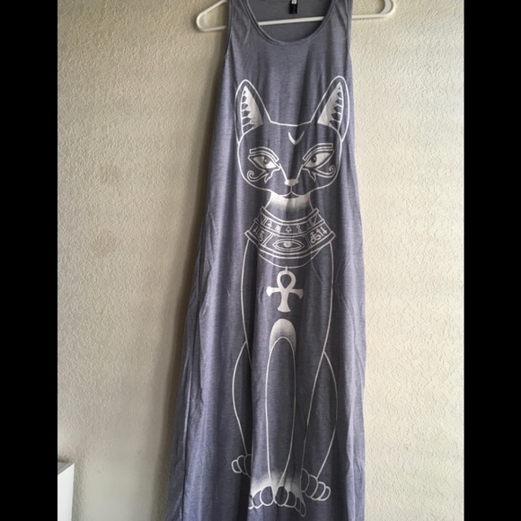 Cat Printed Maxi Dress - Picture 4 of 5
